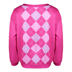 Kpop Demon Hunters(2025) Baby Saja Sweat à Carreaux Roses Cosplay Costume