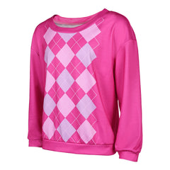 Kpop Demon Hunters(2025) Baby Saja Sweat à Carreaux Roses Cosplay Costume