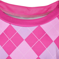 Kpop Demon Hunters(2025) Baby Saja Sweat à Carreaux Roses Cosplay Costume