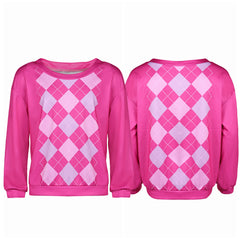 Kpop Demon Hunters(2025) Baby Saja Sweat à Carreaux Roses Cosplay Costume