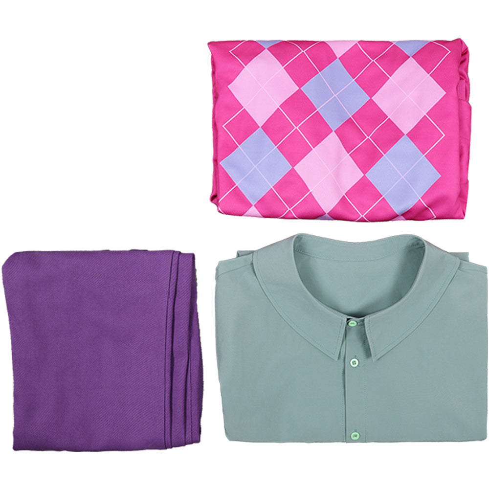 Kpop Demon Hunters(2025) Baby Saja Tenue à Carreaux Roses Cosplay Costume