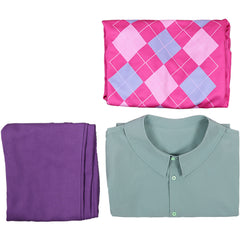 Kpop Demon Hunters(2025) Baby Saja Tenue à Carreaux Roses Cosplay Costume