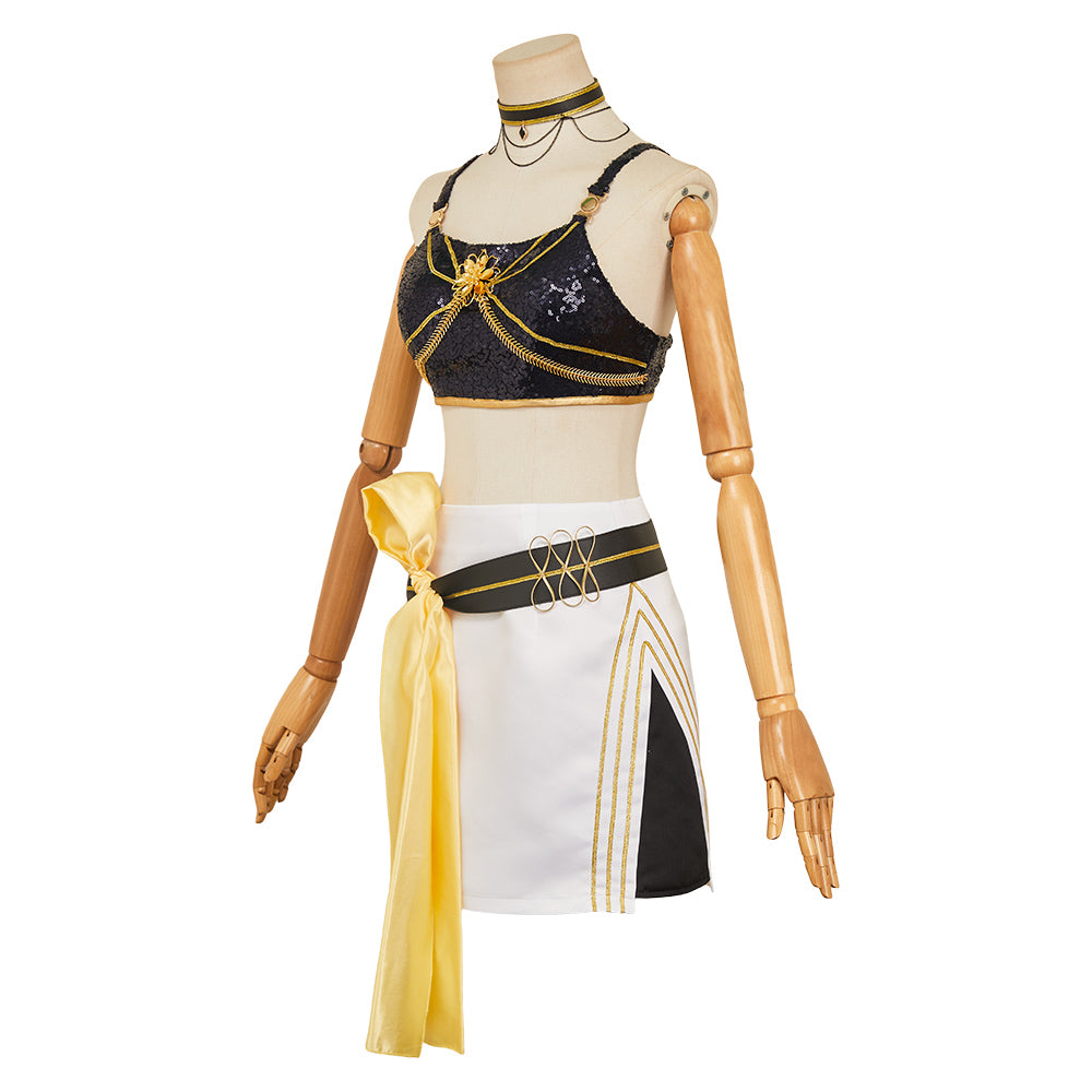 KPop Demon Hunters(2025) Huntrix Mira Tenue à Bretelles Noir Cosplay Costume