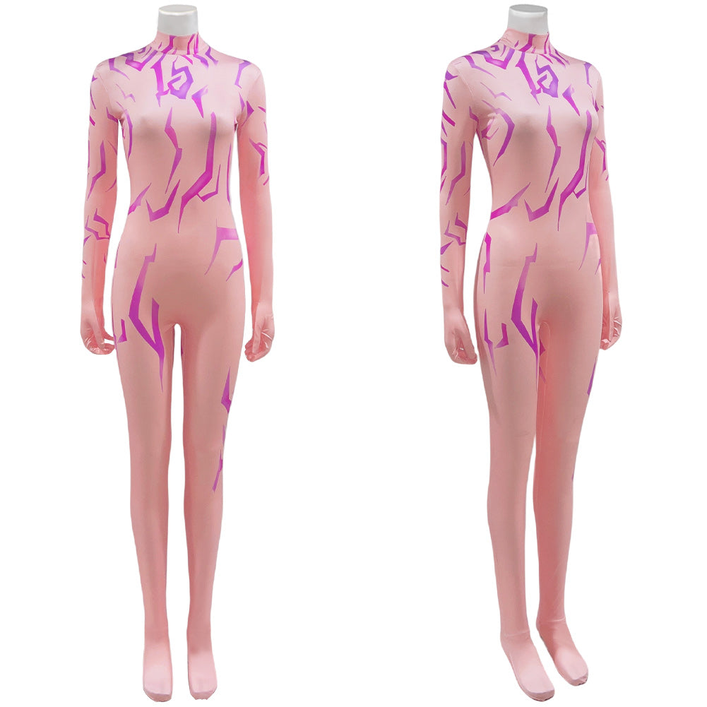 KPop Demon Hunters(2025) Huntrix Rumi Combinaison Rose Cosplay Costume Ver.2