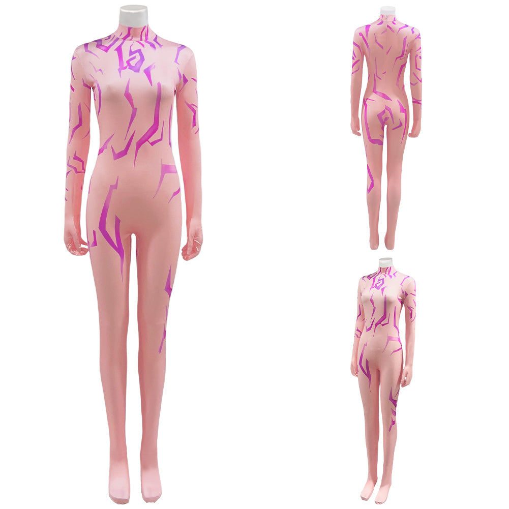 KPop Demon Hunters(2025) Huntrix Rumi Combinaison Rose Cosplay Costume Ver.2