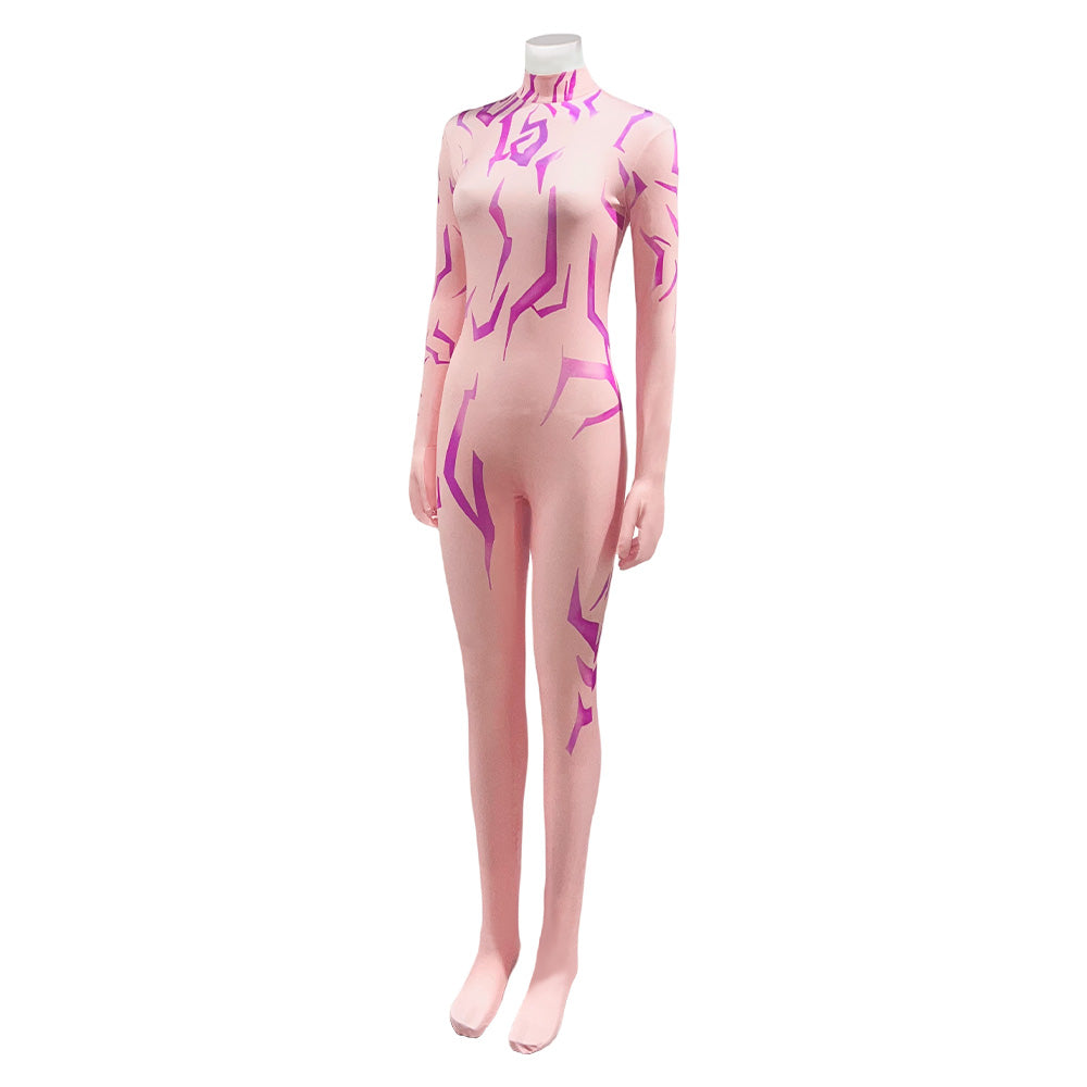 KPop Demon Hunters(2025) Huntrix Rumi Combinaison Rose Cosplay Costume Ver.2