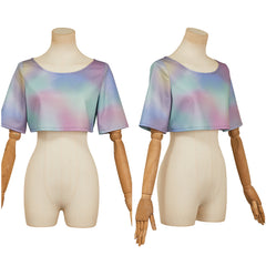 KPop Demon Hunters(2025) Huntrix Rumi Haut Court Coloré Cosplay Costume