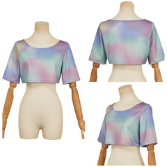 KPop Demon Hunters(2025) Huntrix Rumi Haut Court Coloré Cosplay Costume