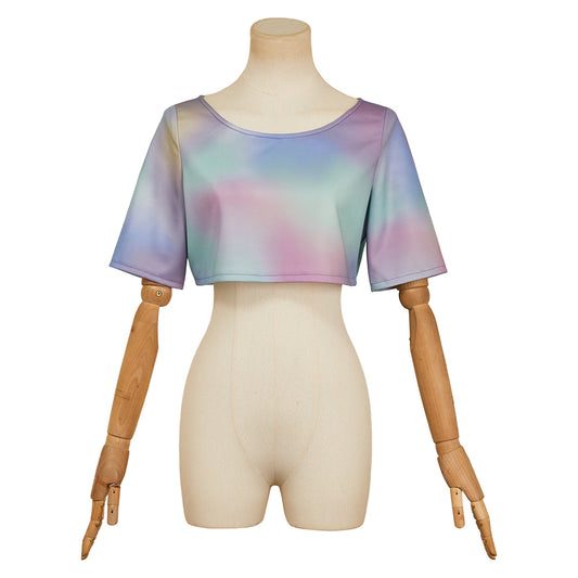 KPop Demon Hunters(2025) Huntrix Rumi Haut Court Coloré Cosplay Costume