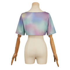 KPop Demon Hunters(2025) Huntrix Rumi Haut Court Coloré Cosplay Costume