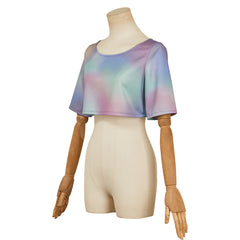 KPop Demon Hunters(2025) Huntrix Rumi Haut Court Coloré Cosplay Costume