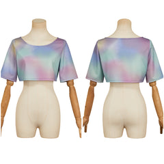 KPop Demon Hunters(2025) Huntrix Rumi Haut Court Coloré Cosplay Costume