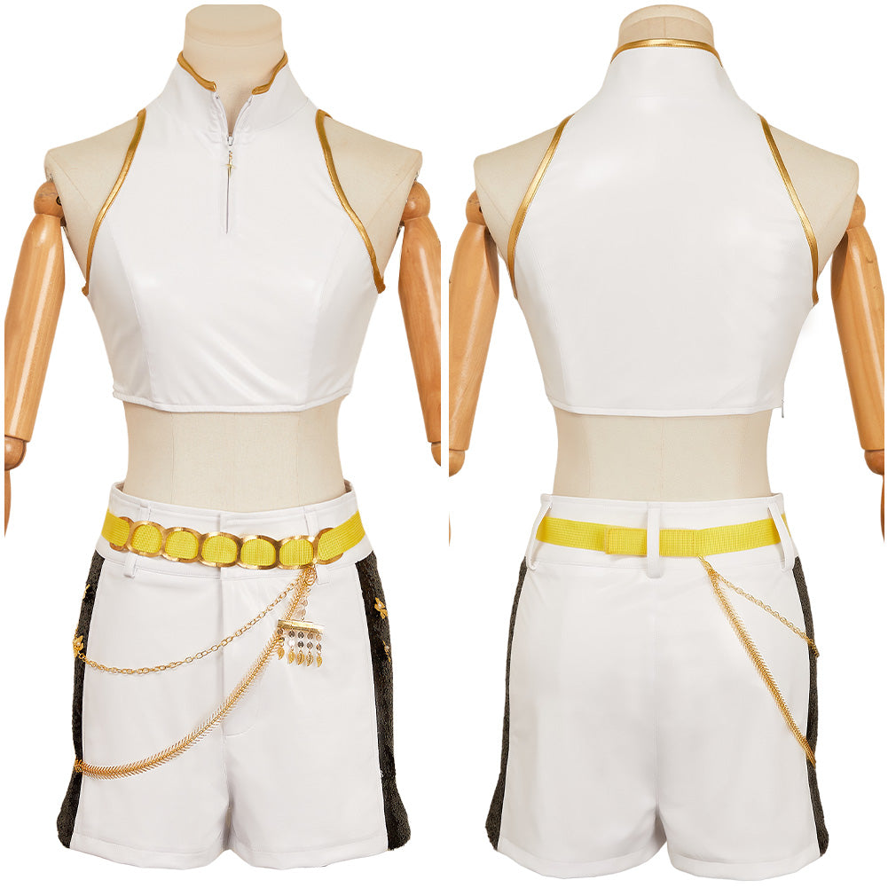 KPop Demon Hunters(2025) Huntrix Rumi Tenue Blanche et Noire Cosplay Costume