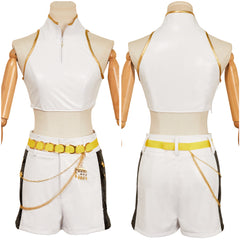 KPop Demon Hunters(2025) Huntrix Rumi Tenue Blanche et Noire Cosplay Costume