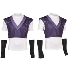 Kpop Demon Hunters(2025) Mystery Saja Gilet Violet Haut Blanc Cosplay Costume