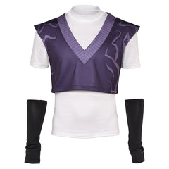 Kpop Demon Hunters(2025) Mystery Saja Gilet Violet Haut Blanc Cosplay Costume