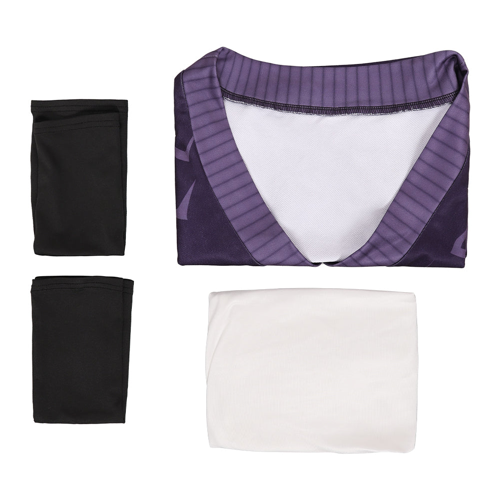 Kpop Demon Hunters(2025) Mystery Saja Gilet Violet Haut Blanc Cosplay Costume