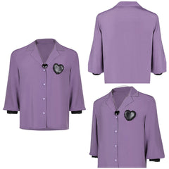 Kpop Demon Hunters(2025) Romance Saja Chemise Violette Cosplay Costume