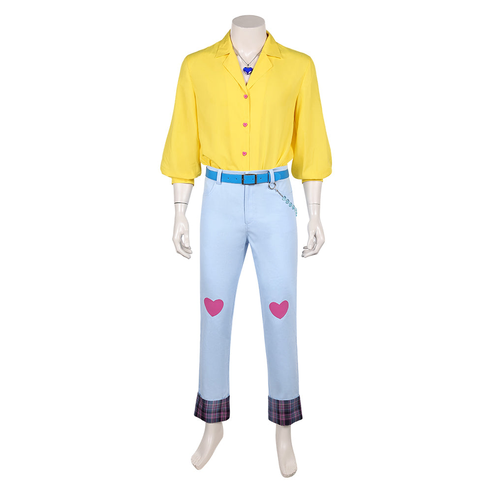 Kpop Demon Hunters(2025) Romance Saja Tenue de Chemise Jaune Cosplay Costume