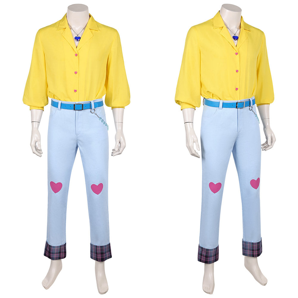Kpop Demon Hunters(2025) Romance Saja Tenue de Chemise Jaune Cosplay Costume
