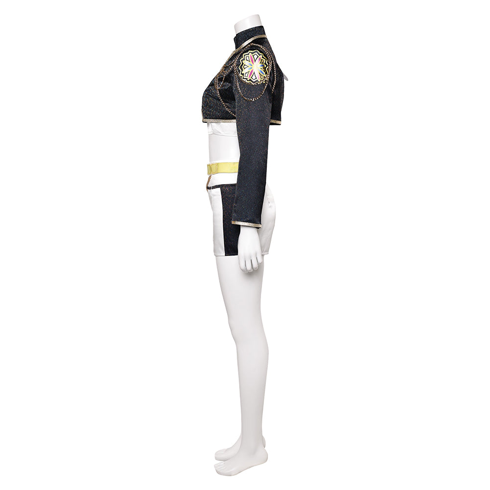 KPop Demon Hunters(2025) Rumi Golden Tenue Noire et Blanche Cosplay Costume