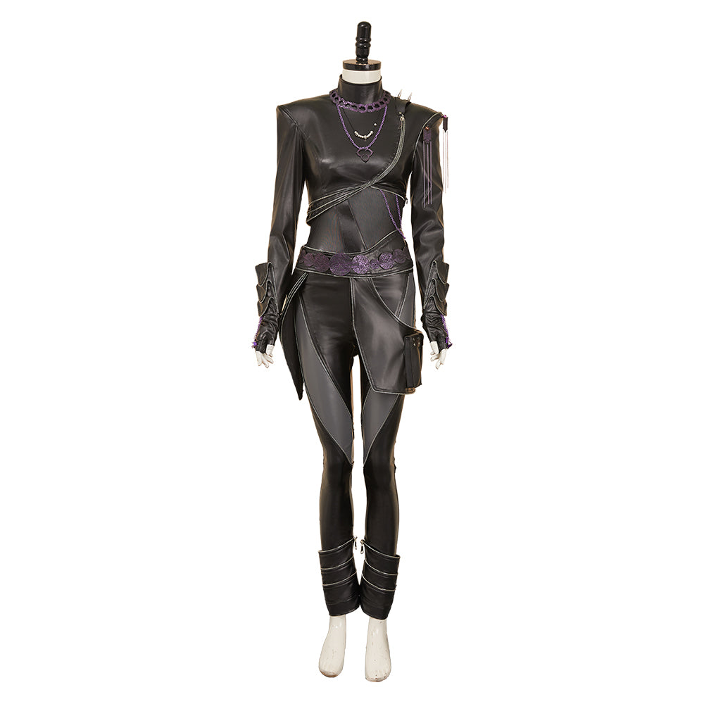 Kpop Demon Hunters(2025) Rumi Tenue Noire en Cuir Cosplay Costume