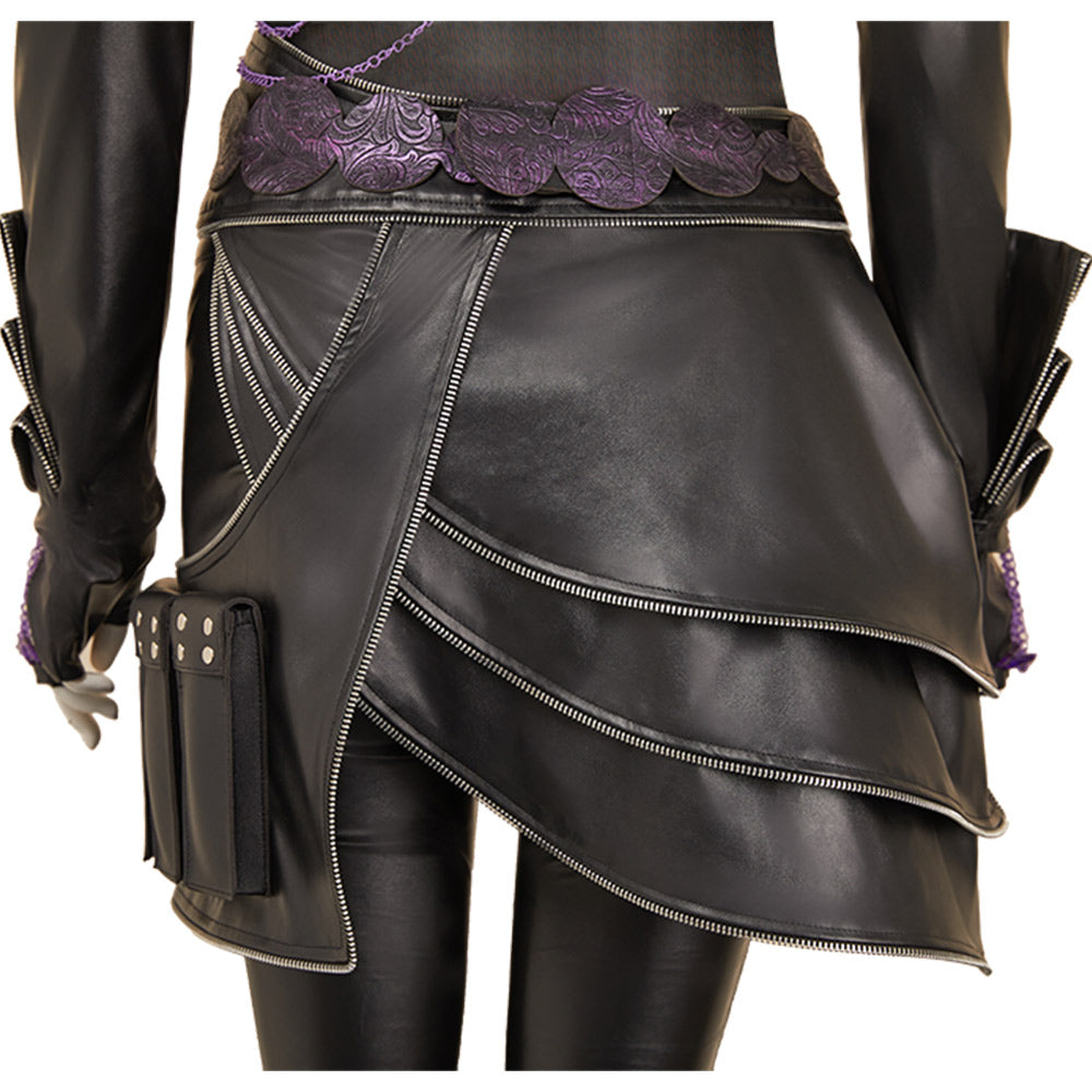 Kpop Demon Hunters(2025) Rumi Tenue Noire en Cuir Cosplay Costume