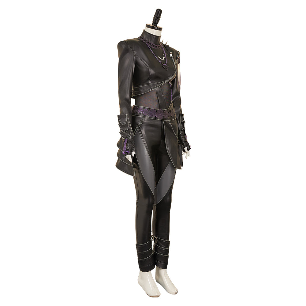 Kpop Demon Hunters(2025) Rumi Tenue Noire en Cuir Cosplay Costume