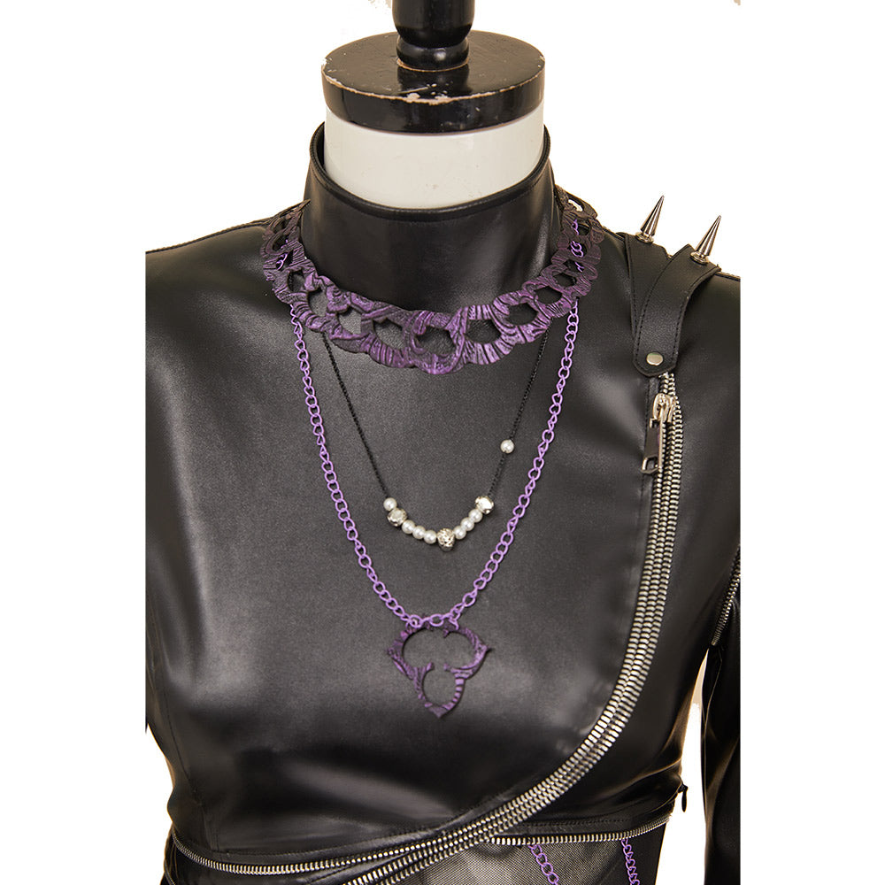 Kpop Demon Hunters(2025) Rumi Tenue Noire en Cuir Cosplay Costume