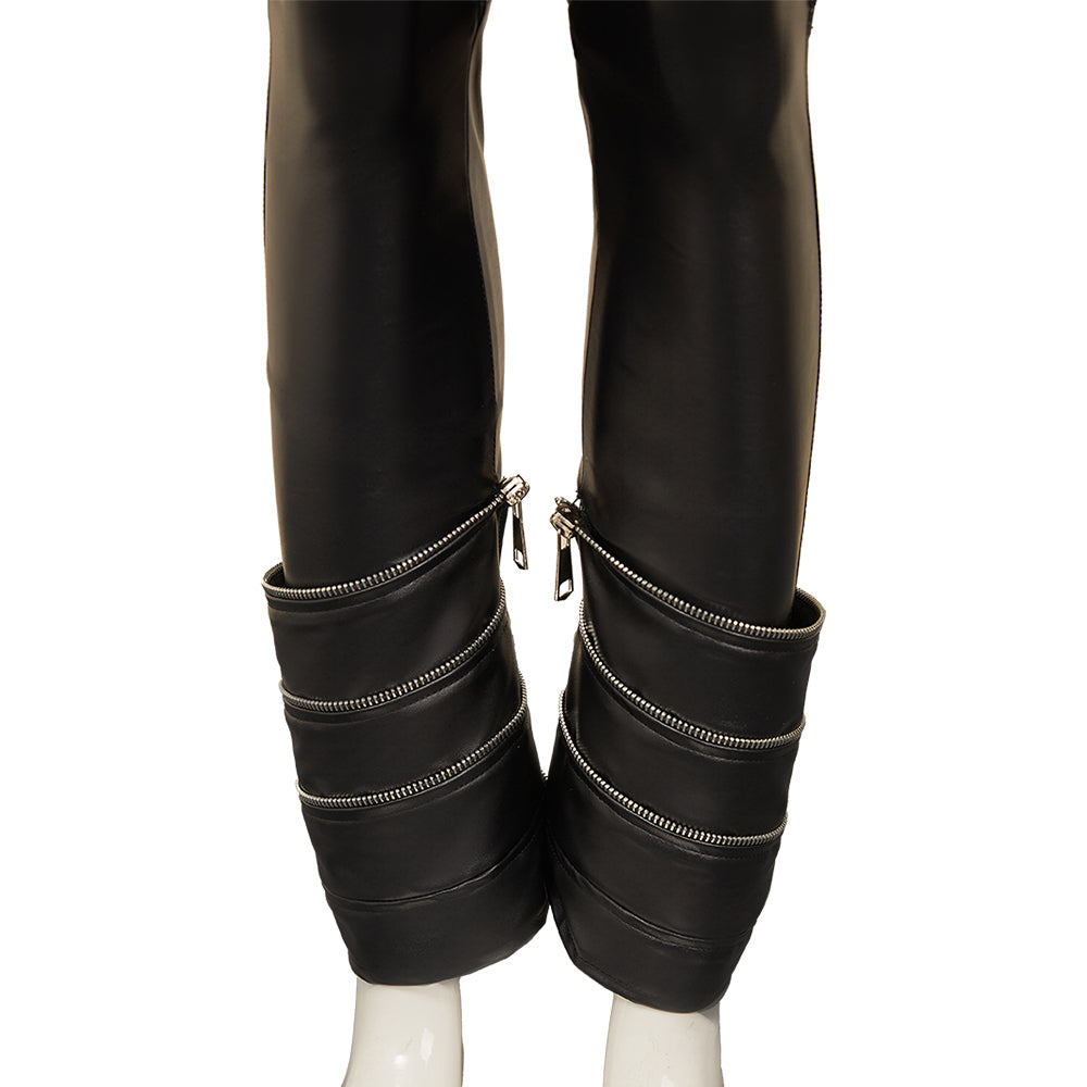 Kpop Demon Hunters(2025) Rumi Tenue Noire en Cuir Cosplay Costume