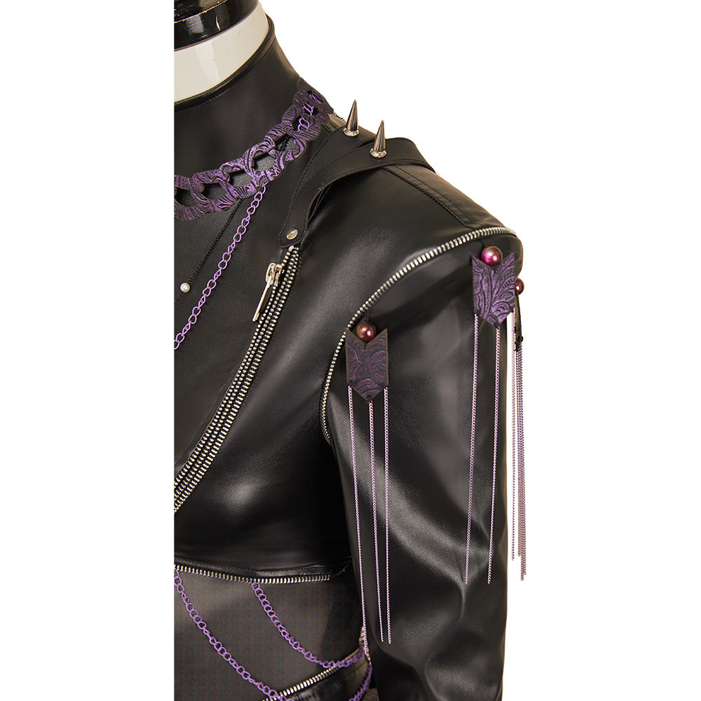 Kpop Demon Hunters(2025) Rumi Tenue Noire en Cuir Cosplay Costume