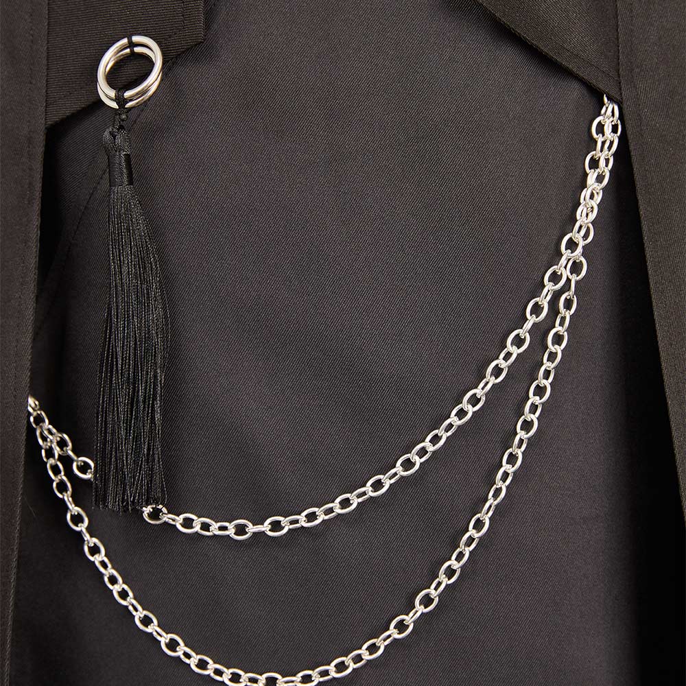 KPop Demon Hunters(2025) Saja Boys Jinu Saja Haut+Veste Noire Cosplay Costume