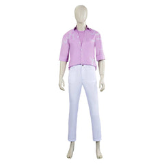 Homme Jinu Tenue de Chemise Blanche et Rose Cosplay