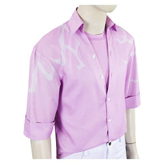 Homme Jinu Tenue de Chemise Blanche et Rose Cosplay
