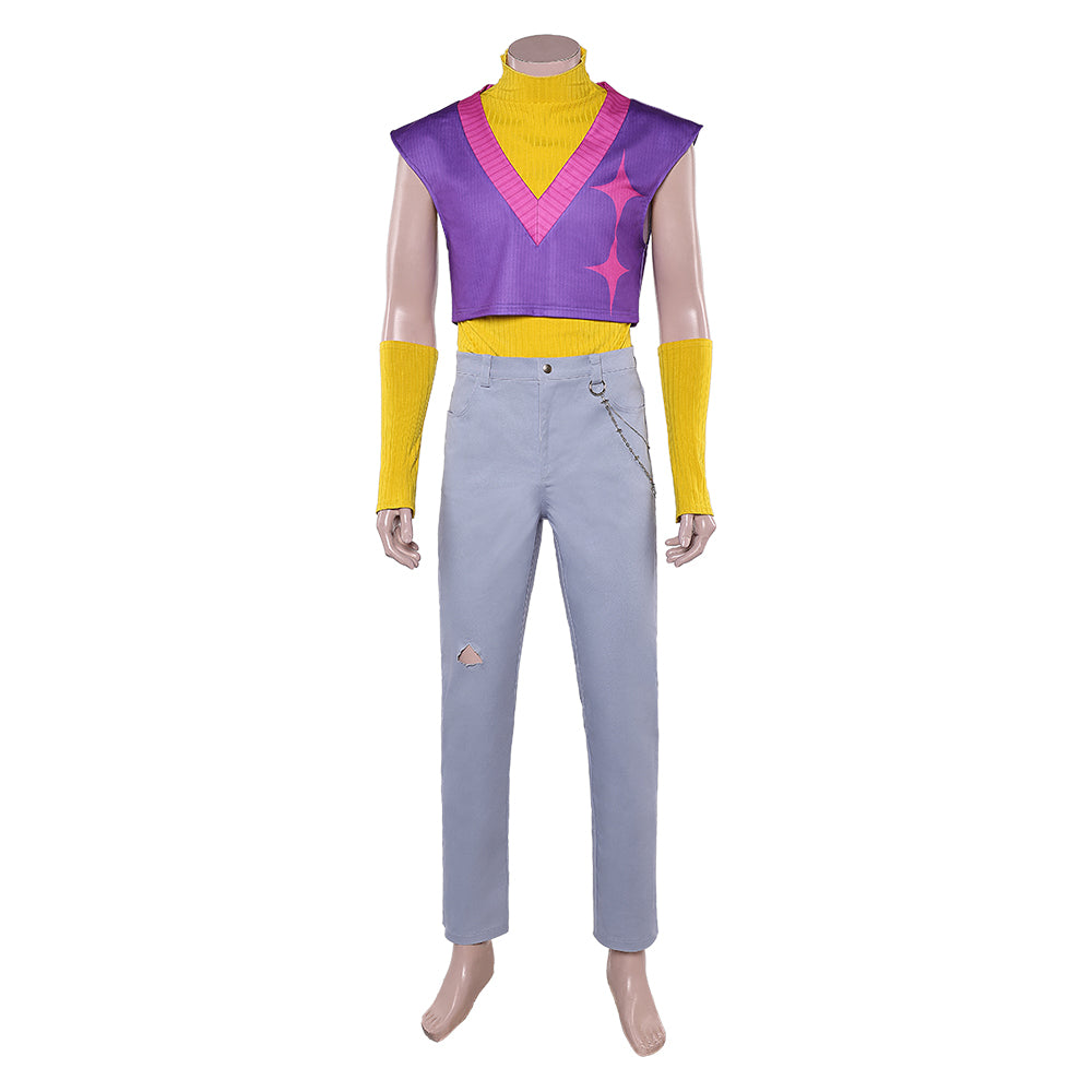 KPop Demon Hunters(2025) Saja Boys Mystery Tenue de Gilet Violet Cosplay Costume