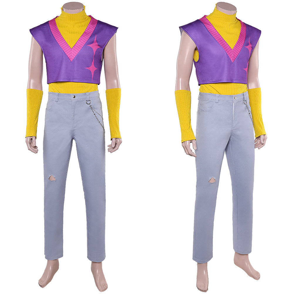 KPop Demon Hunters(2025) Saja Boys Mystery Tenue de Gilet Violet Cosplay Costume