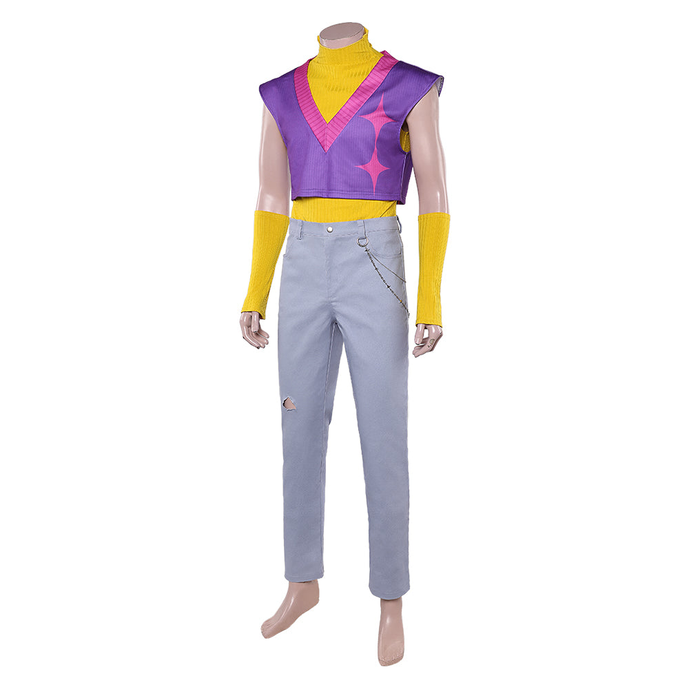 KPop Demon Hunters(2025) Saja Boys Mystery Tenue de Gilet Violet Cosplay Costume