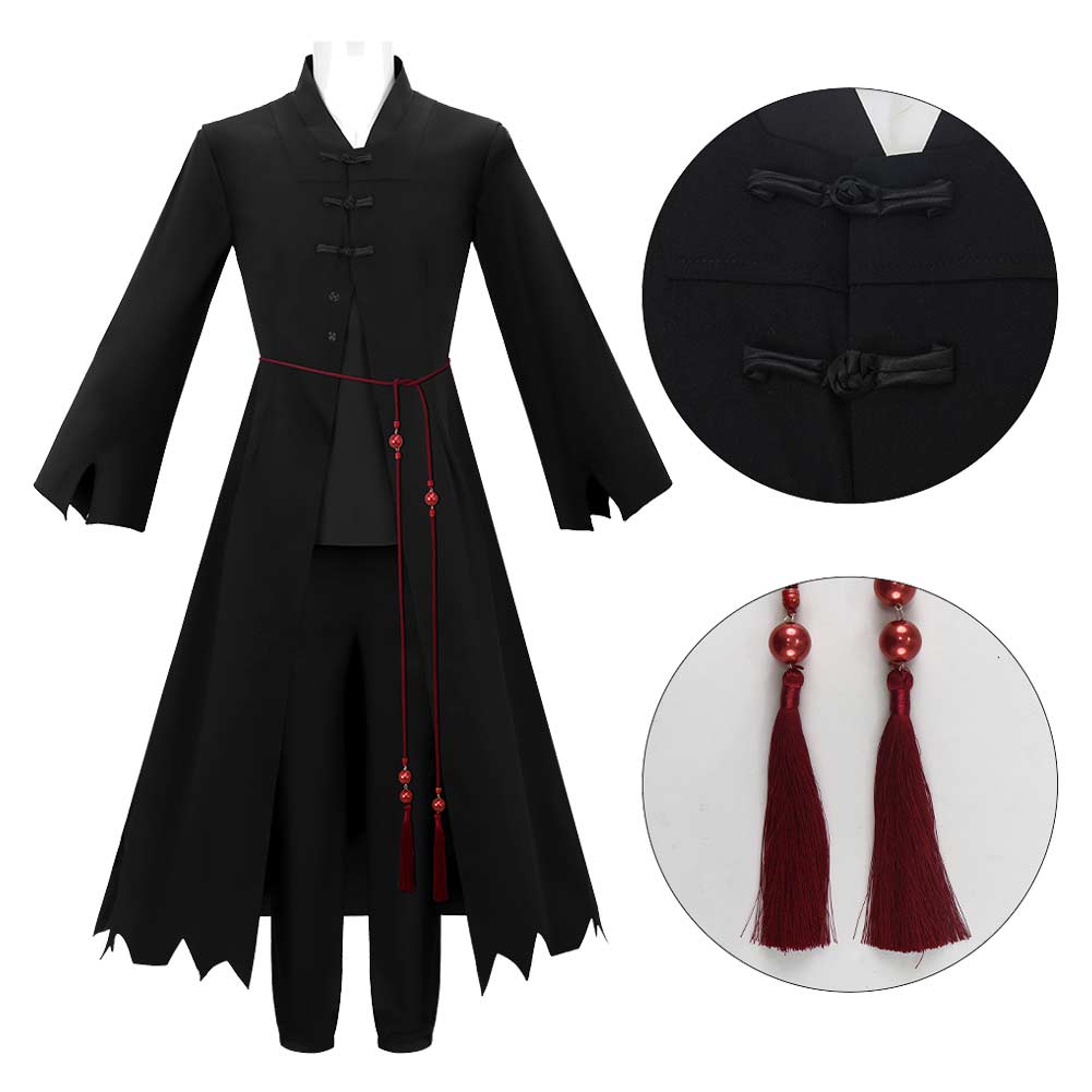 Kpop Demon Hunters(2025) Saja Boys Tenue Noire avec Chapeau Cosplay Costume