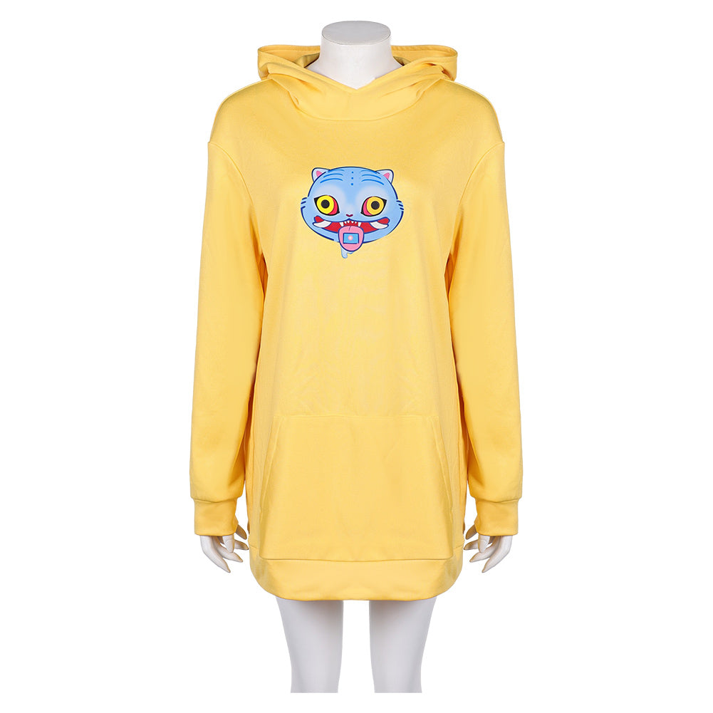 KPop Demon Hunters(2025) Zoey Sweat-shirt à Capuche Jaune Cosplay Costume