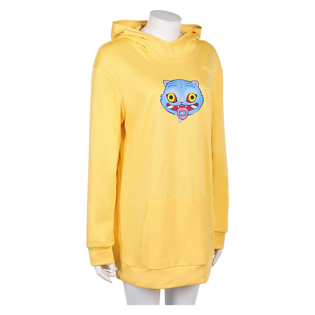 KPop Demon Hunters(2025) Zoey Sweat-shirt à Capuche Jaune Cosplay Costume