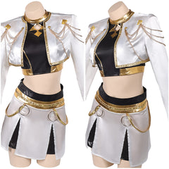 Kpop Demon Hunters(2025) Zoey Tenue Blanche et Noire Cosplay Costume