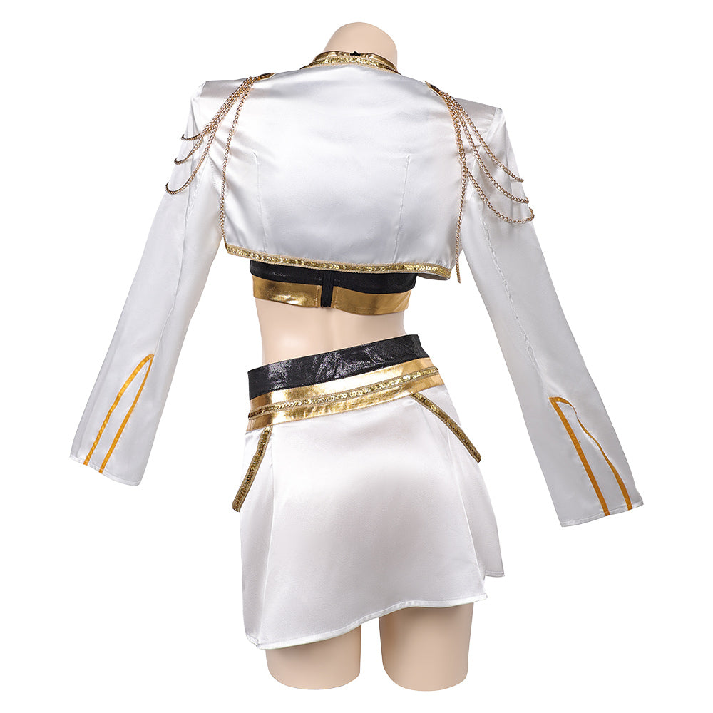 Kpop Demon Hunters(2025) Zoey Tenue Blanche et Noire Cosplay Costume