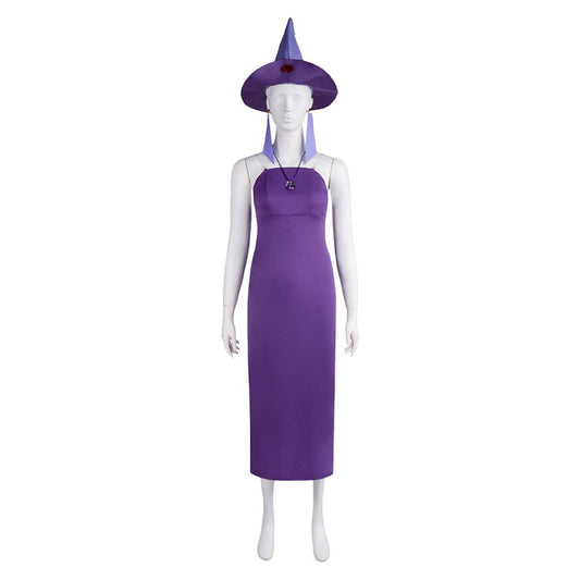 Kuzco, l'Empereur Mégalo Yzma Robe Violette Cosplay Costume