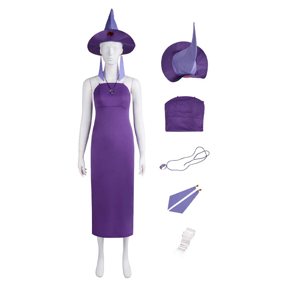 Kuzco, l'Empereur Mégalo Yzma Robe Violette Cosplay Costume