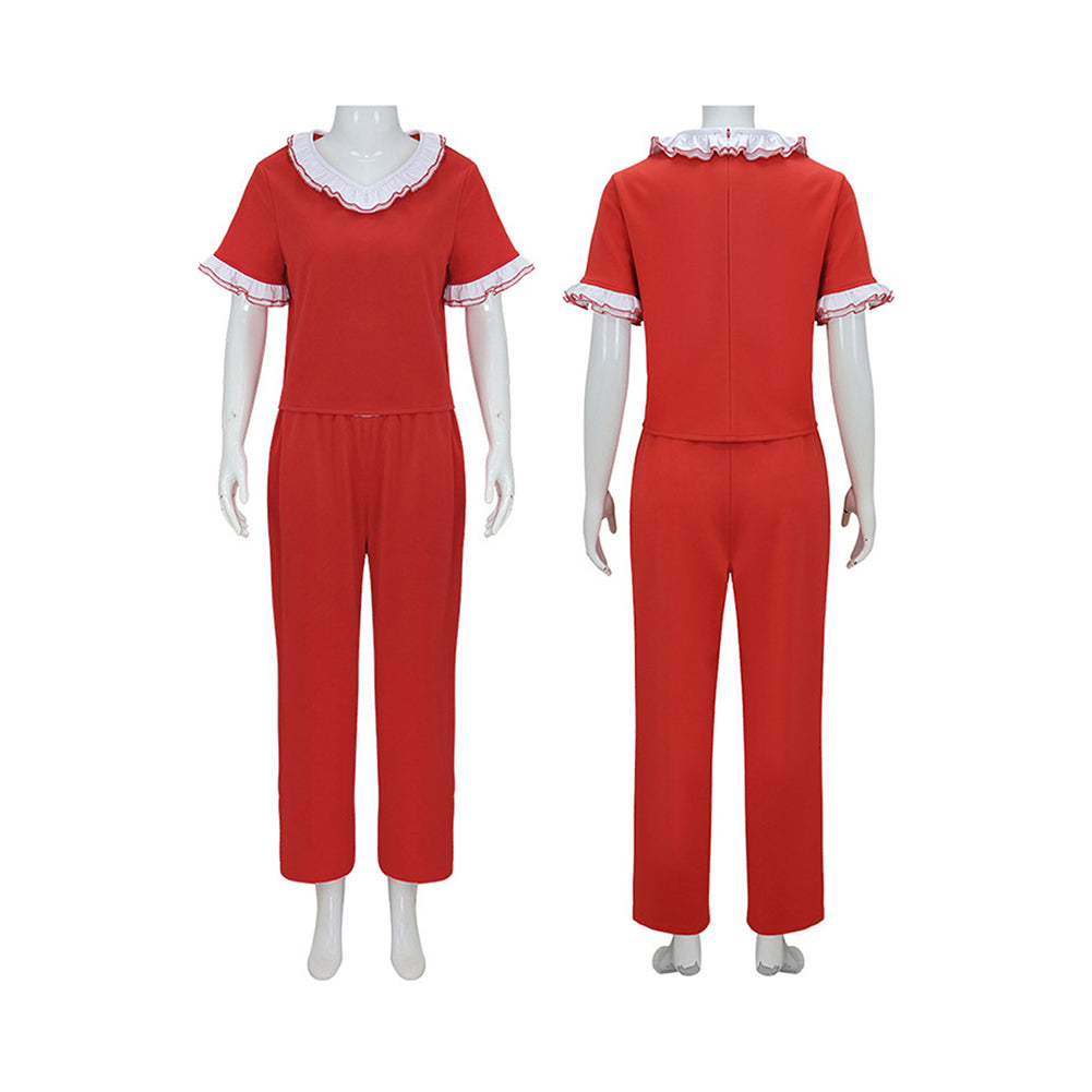 L'Étrange Noël de Monsieur Jack Sally Tenue Rouge Cosplay Costume