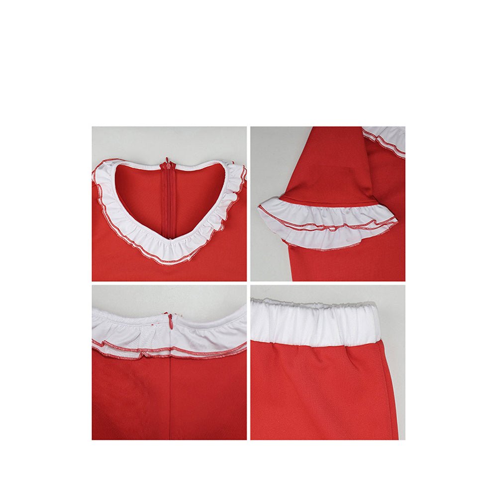 L'Étrange Noël de Monsieur Jack Sally Tenue Rouge Cosplay Costume