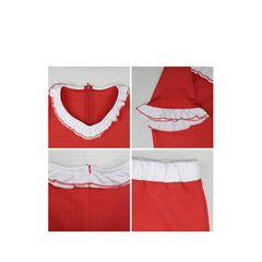 L'Étrange Noël de Monsieur Jack Sally Tenue Rouge Cosplay Costume