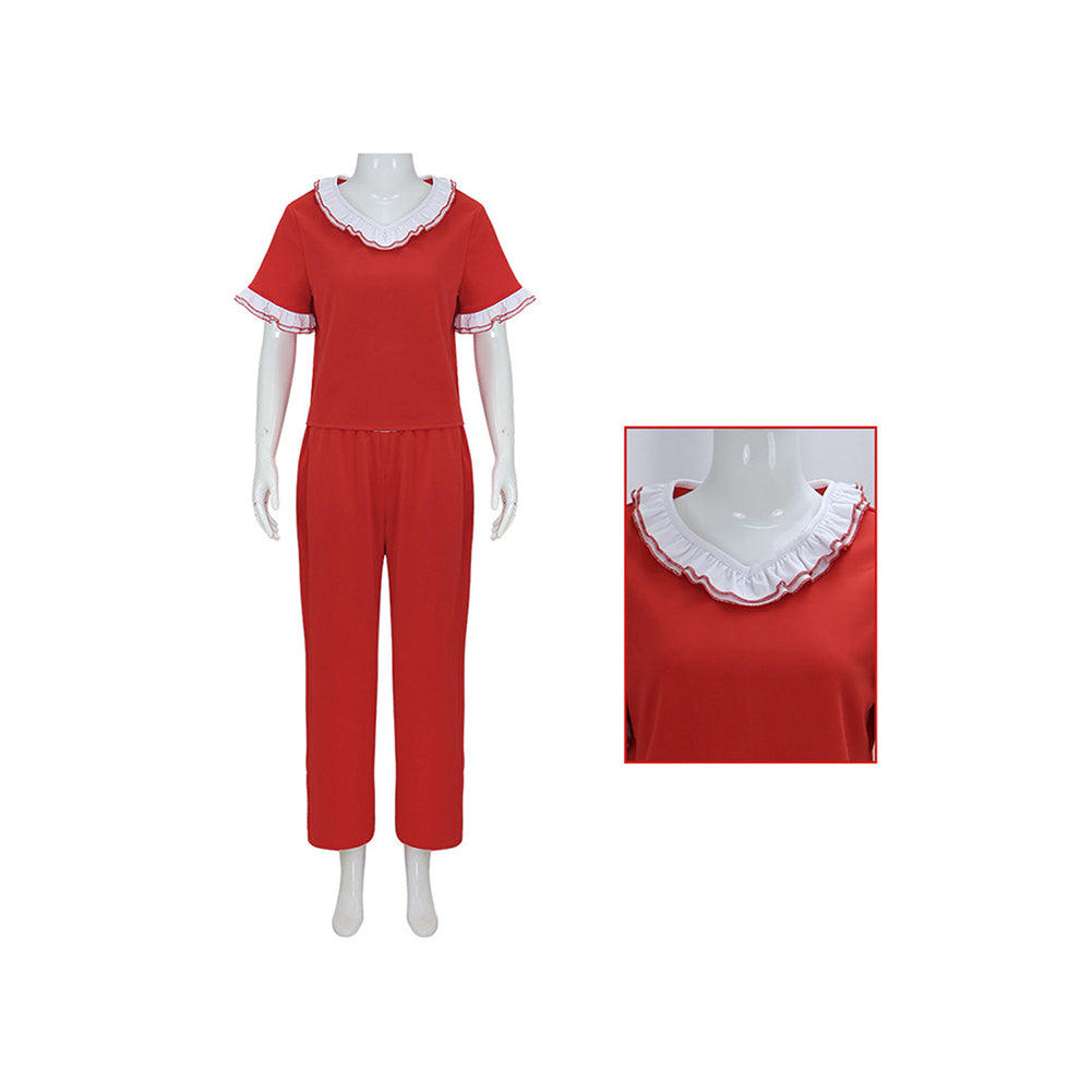 L'Étrange Noël de Monsieur Jack Sally Tenue Rouge Cosplay Costume