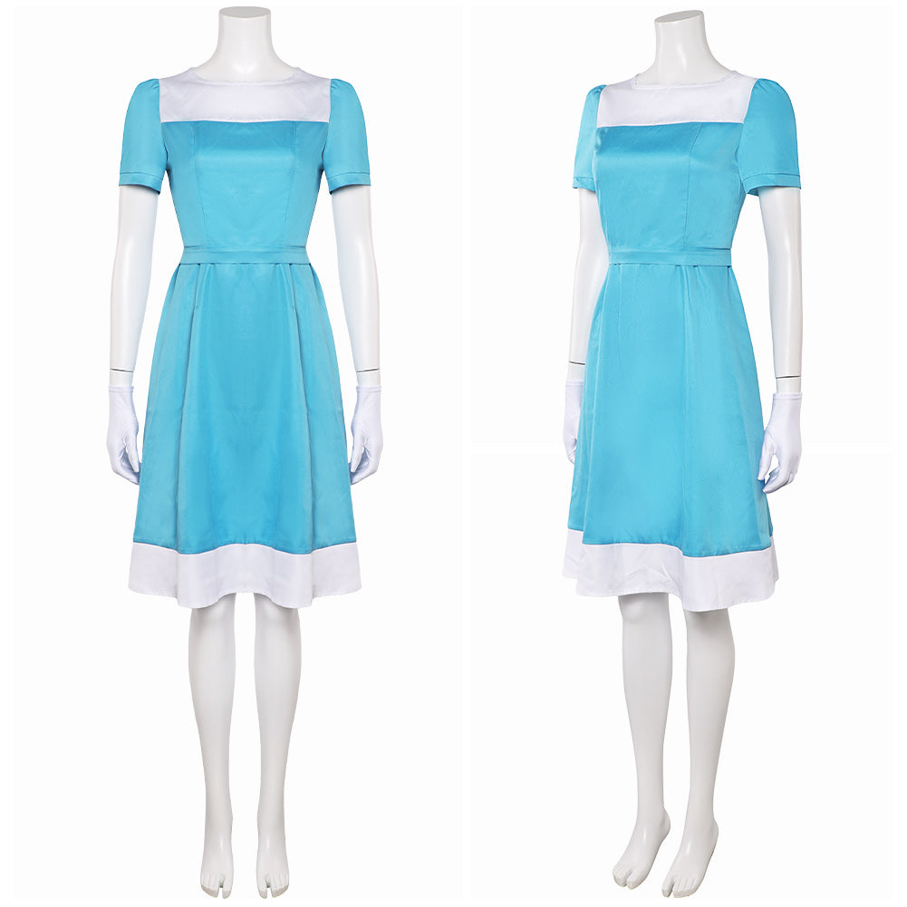 L'Illusionniste 2010 Alice Robe Bleue Cosplay Costume