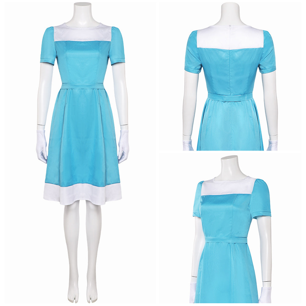 L'Illusionniste 2010 Alice Robe Bleue Cosplay Costume